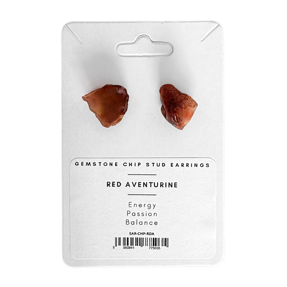 Gemstone Chip Stud Earrings, 1x1cm