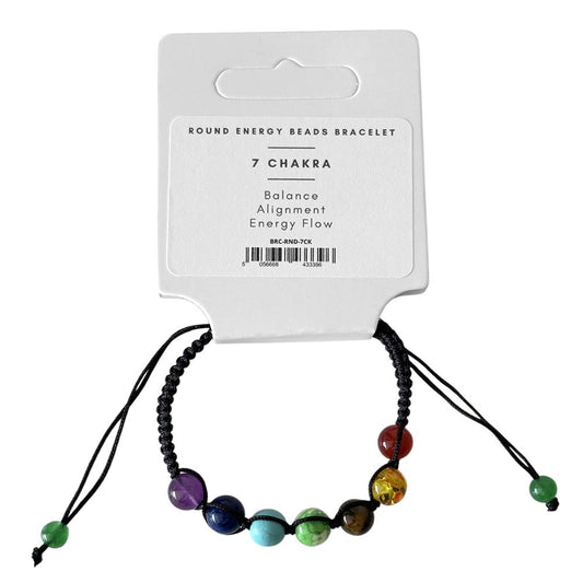 7 Chakra Round Energy Beads Bracelet