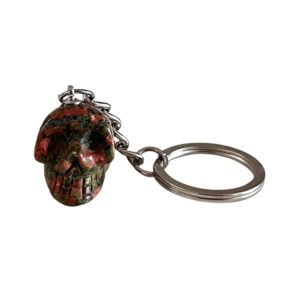 Crystal Skull Head Keychain, 2cm