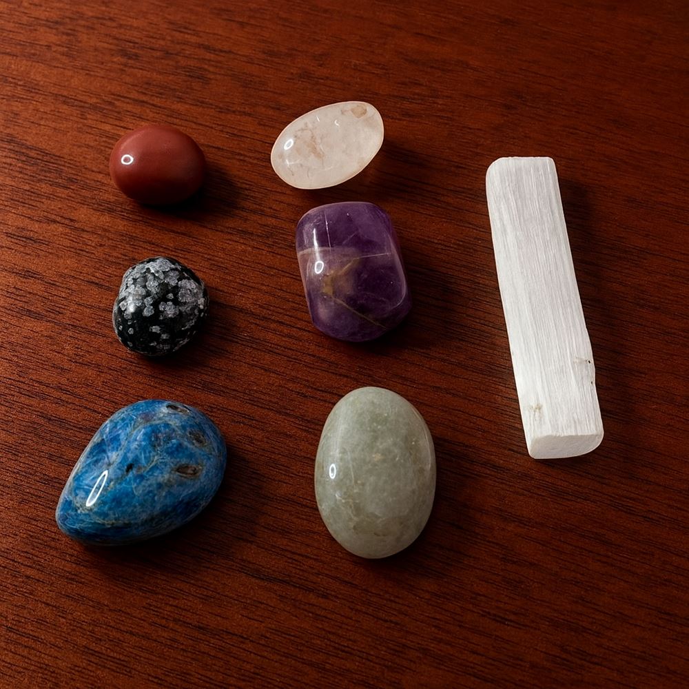 Tumbled Crystals & Selenite Set