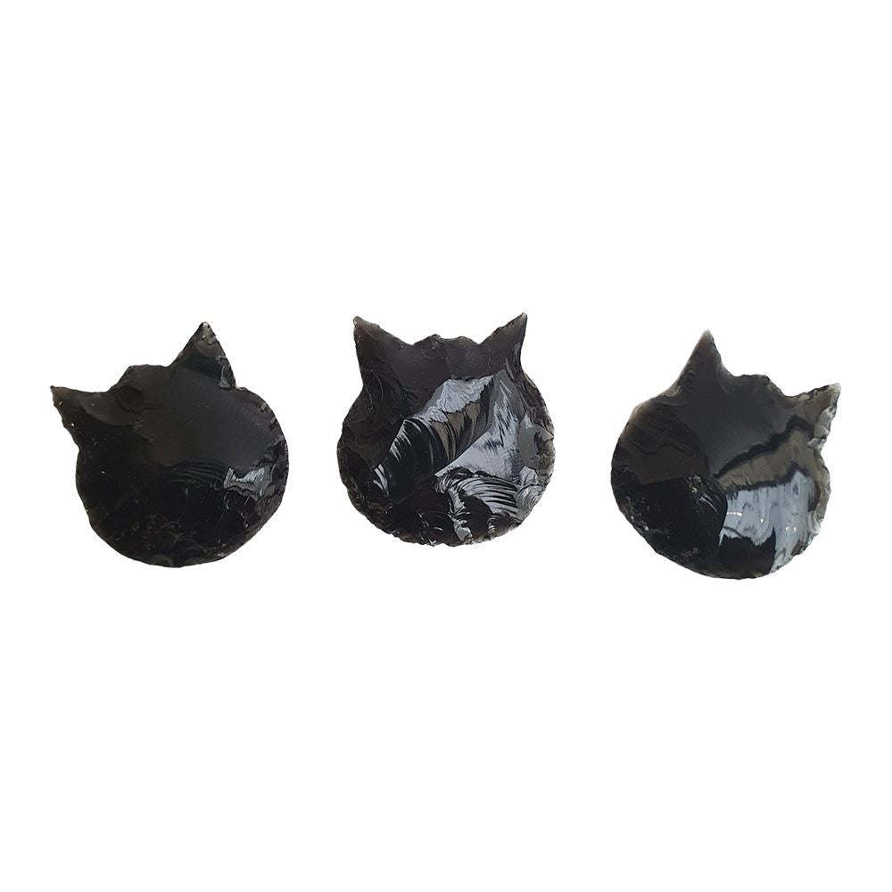 Faceted Cat Face, 2.5x2.5cm