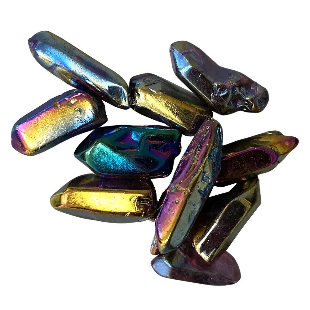 Electroplated Quartz Points, 2-3cm, Pack of 6