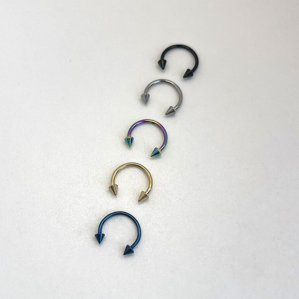 Horseshoe Nose Rings, Stainless Steel, Pack of 5