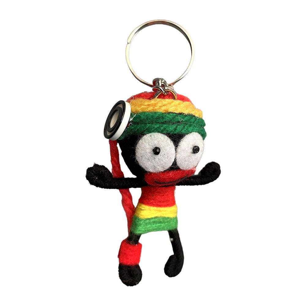 Voodoo String Doll Keychain, 7cm