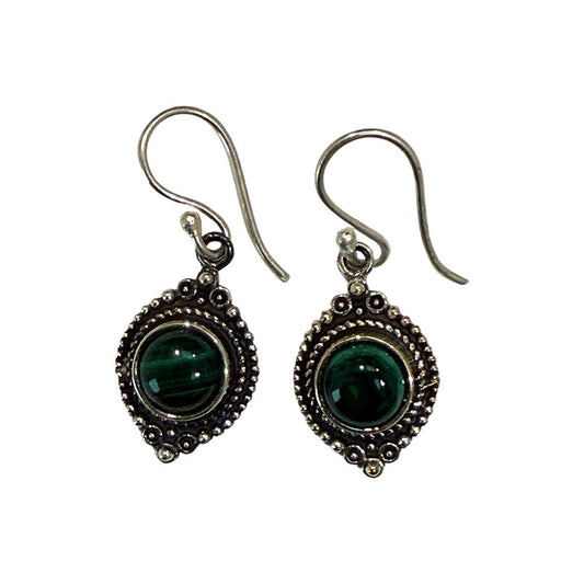 Silver-Plated Hanging Earwire Earrings (#06), 1.5x1cm