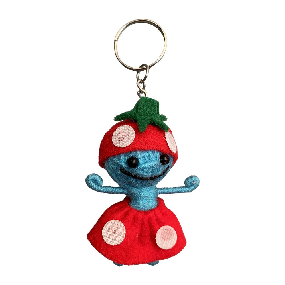 Voodoo String Doll Keychain, 7cm