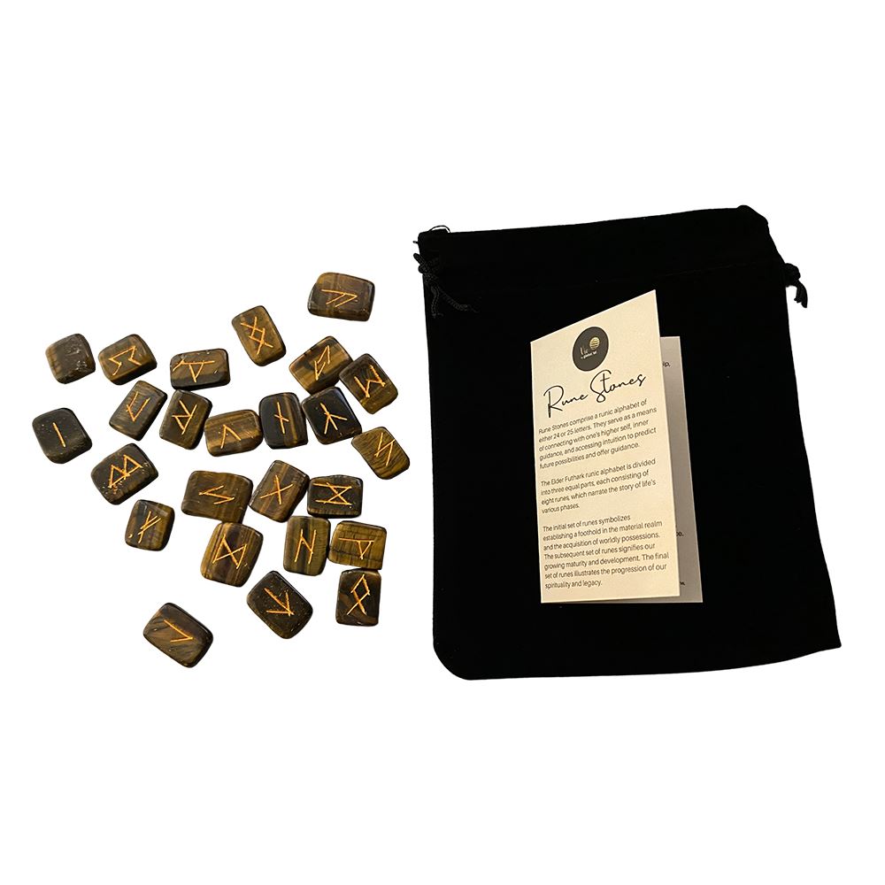 Rune Set with Pouch, Rectangular