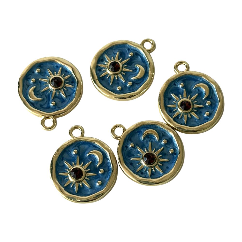 Sun & Moon Enamel Charm