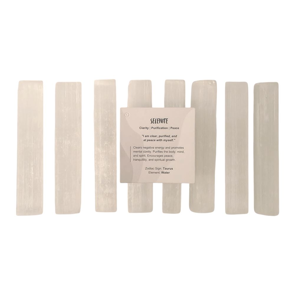 Selenite Wand, Stick, 10cm