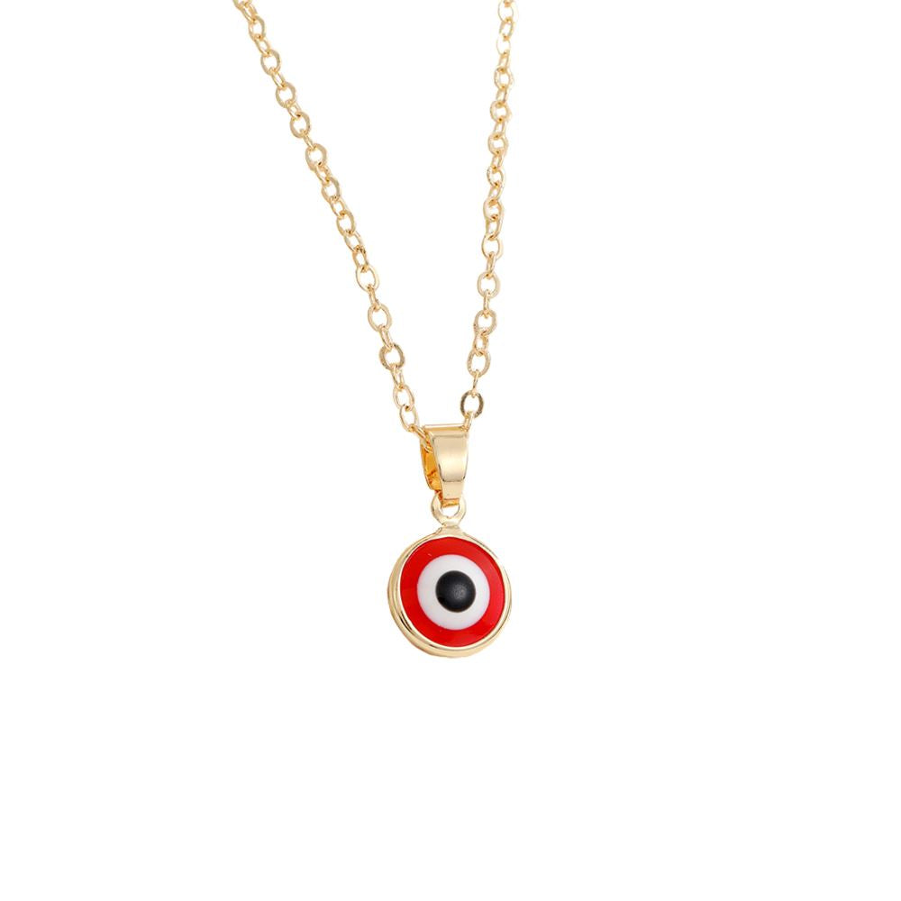 Evil Eye Pendant With Gold Chain, Coloured Collection