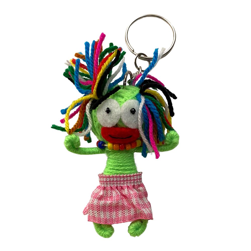 Voodoo String Doll Keychain, 7cm