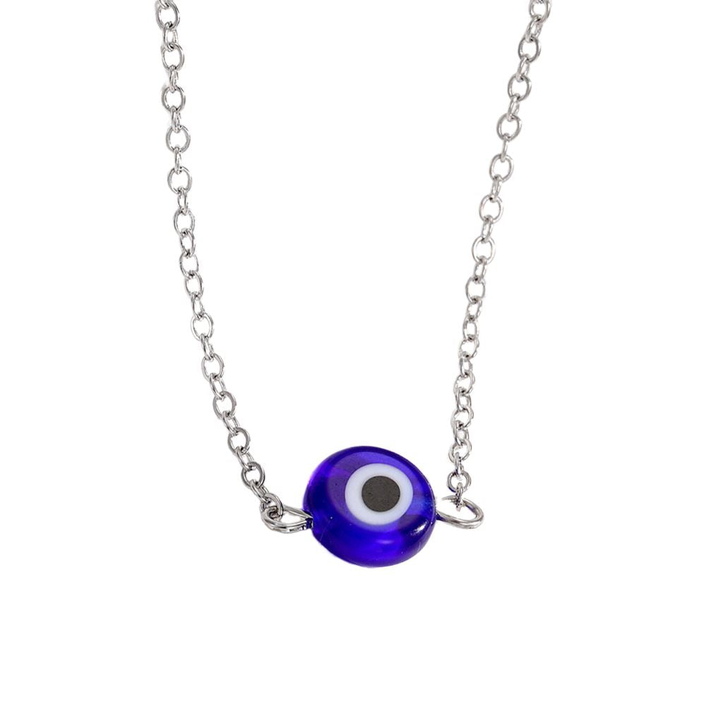 Evil Eye Tiny Pendant With Silver Chain