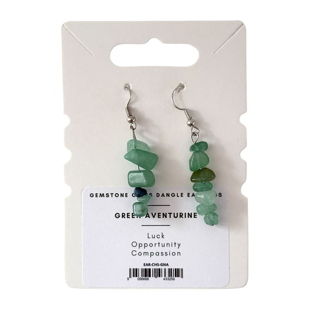 Gemstone Chips Dangle Earrings