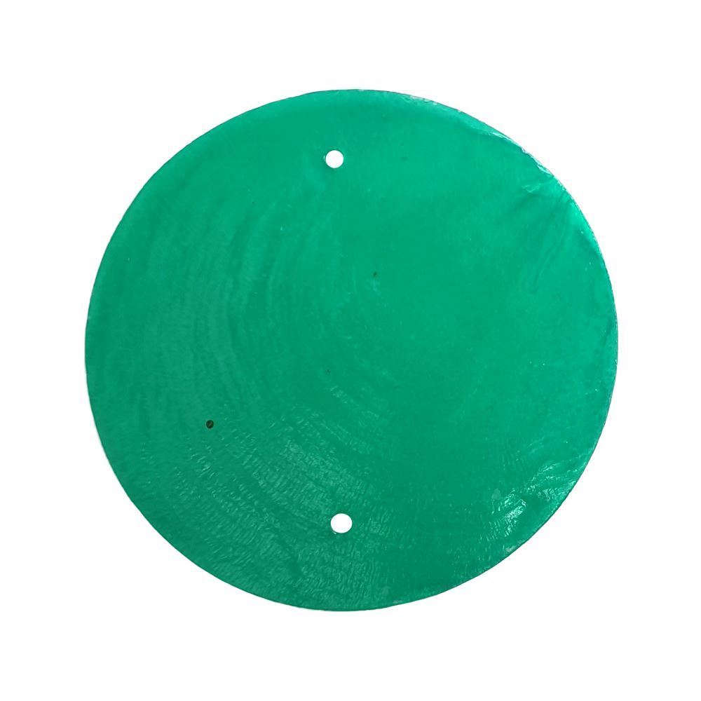 Capiz Shell Discs, 5cm Diameter with 2 holes, 45 pcs