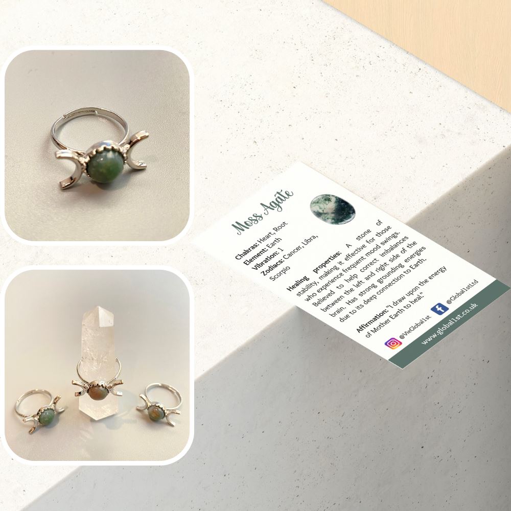 Adjustable Ring, 0.5cm Gemstone