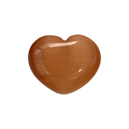 Cat’s Eye Glass Heart, 3x2.5x1cm