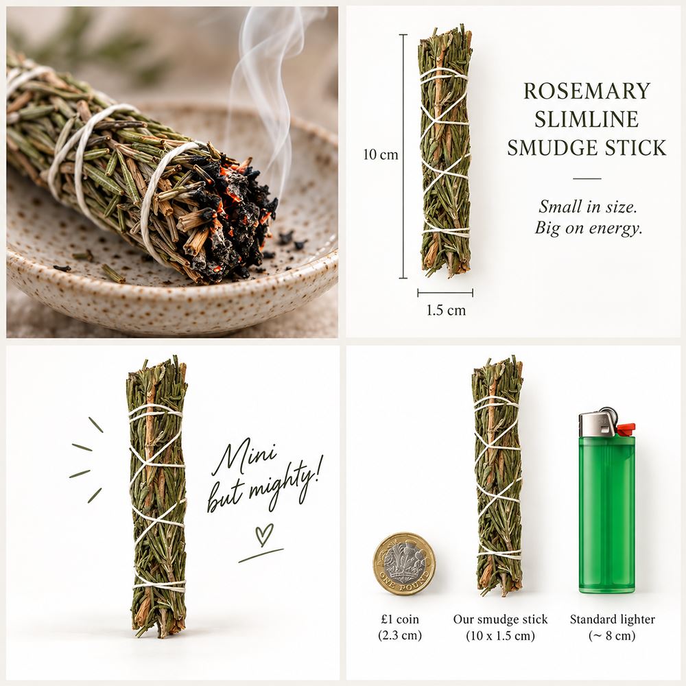 Slimline Smudge Stick, Rosemary 4"