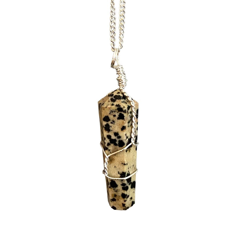 Wire Wrapped Double Point Pencil Pendant
