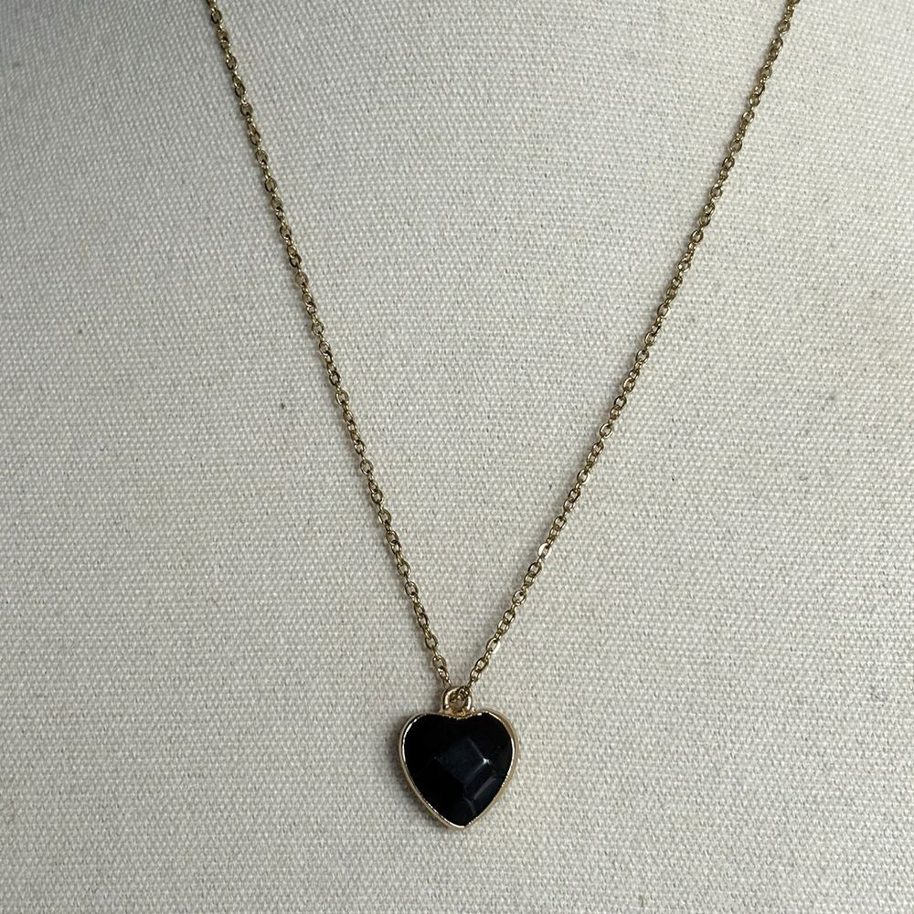 Halo Gemstone Pendant, Heart