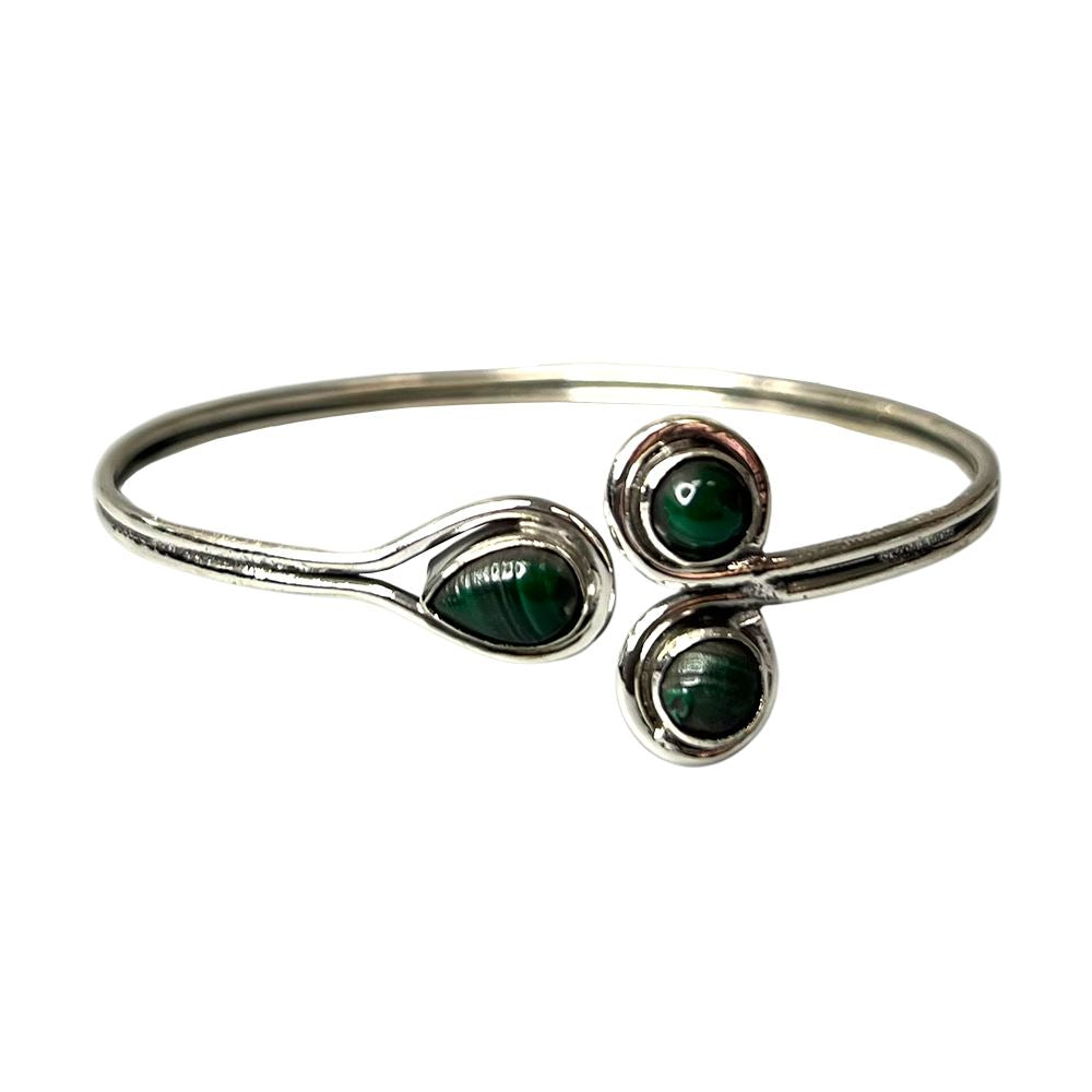 Silver Plated Adjustable Trinity Cuff Bangle