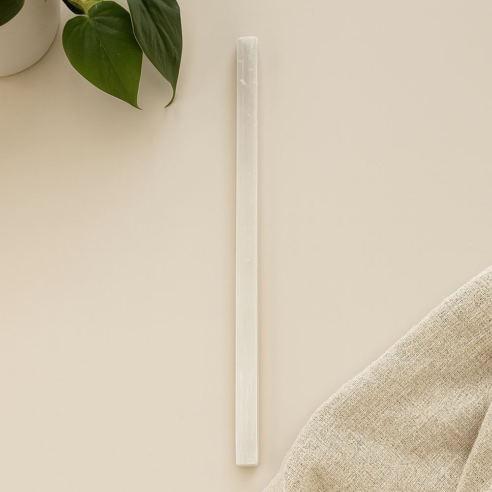 Selenite Wand, Flat Stick, 35cm