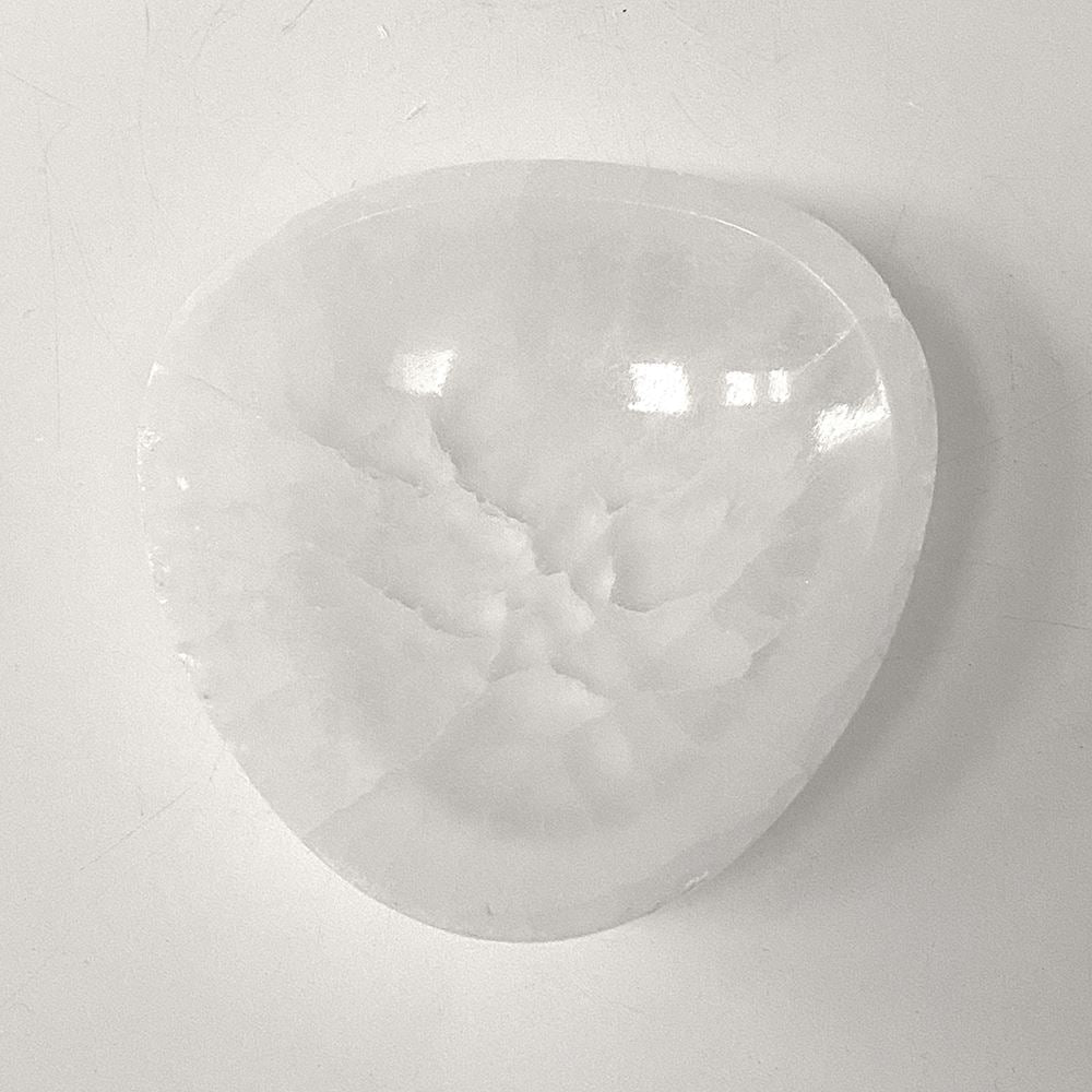 Selenite Bowl, Triangular, 10cm
