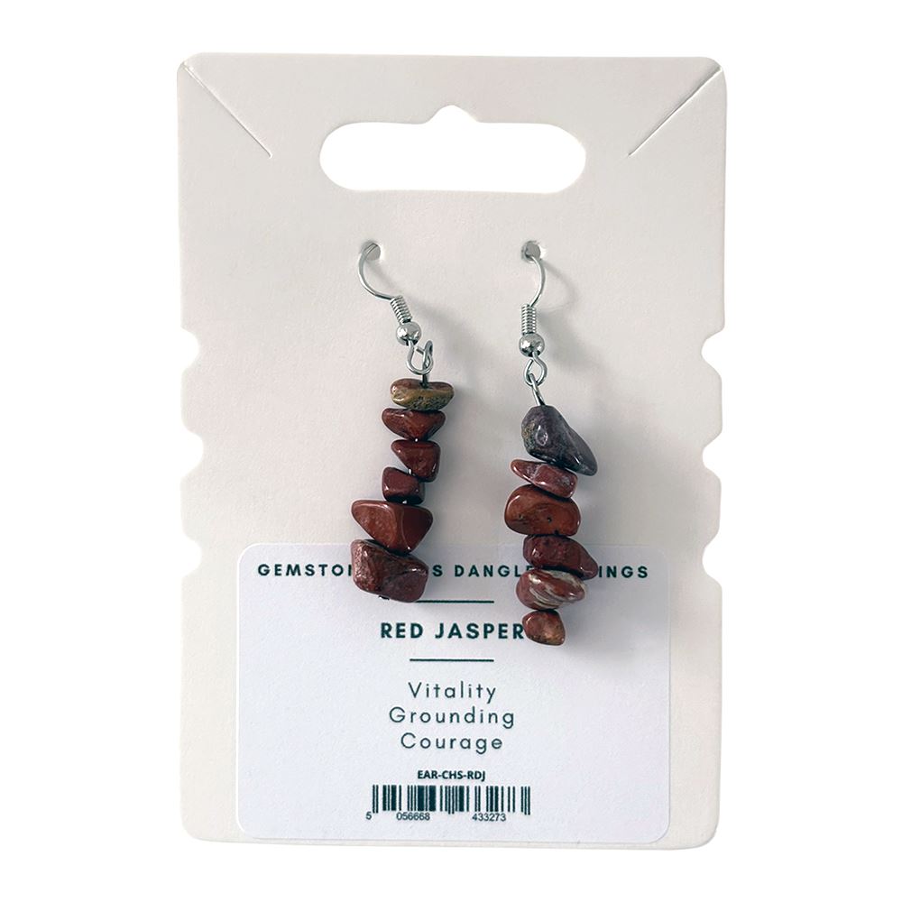Gemstone Chips Dangle Earrings