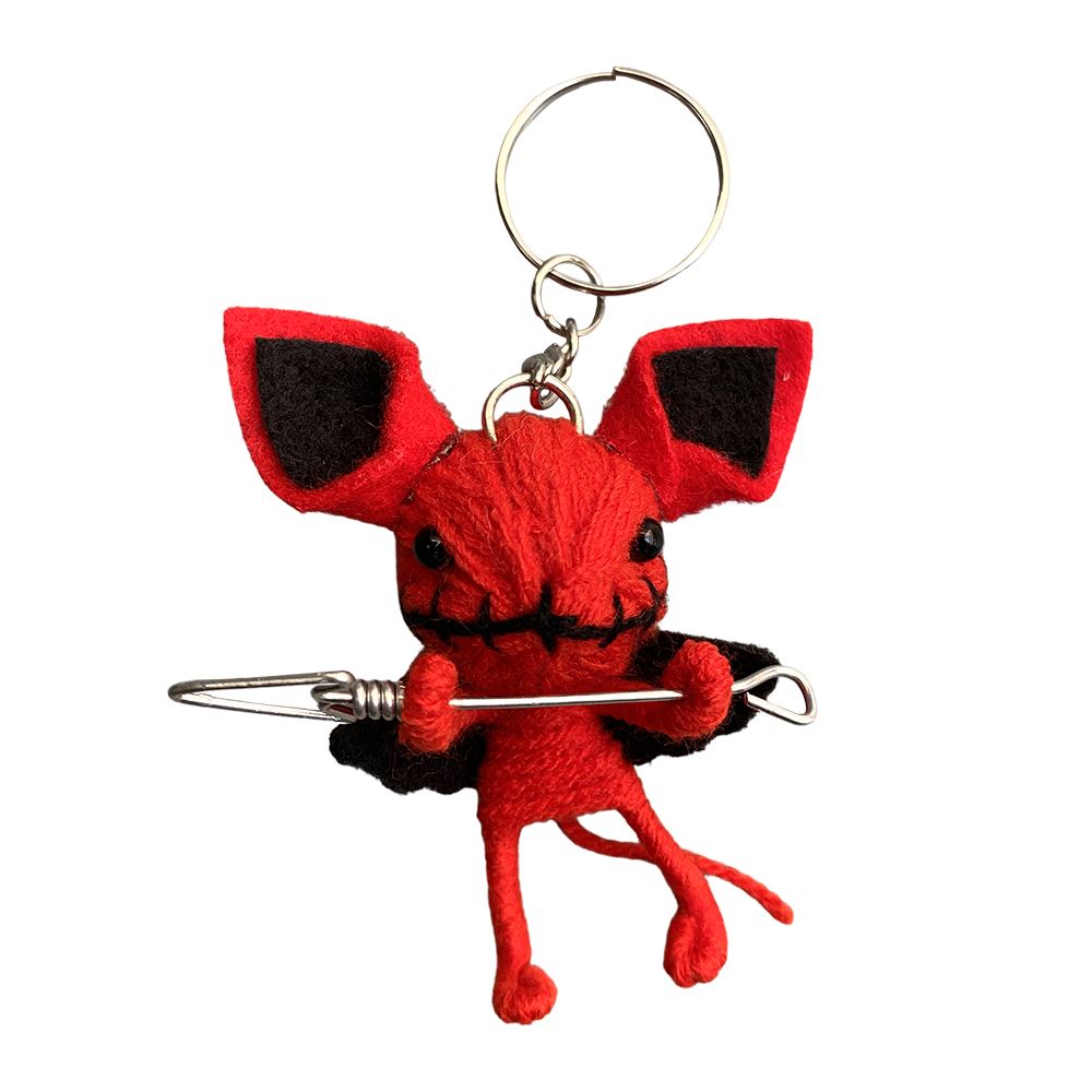 Voodoo String Doll Keychain, 7cm