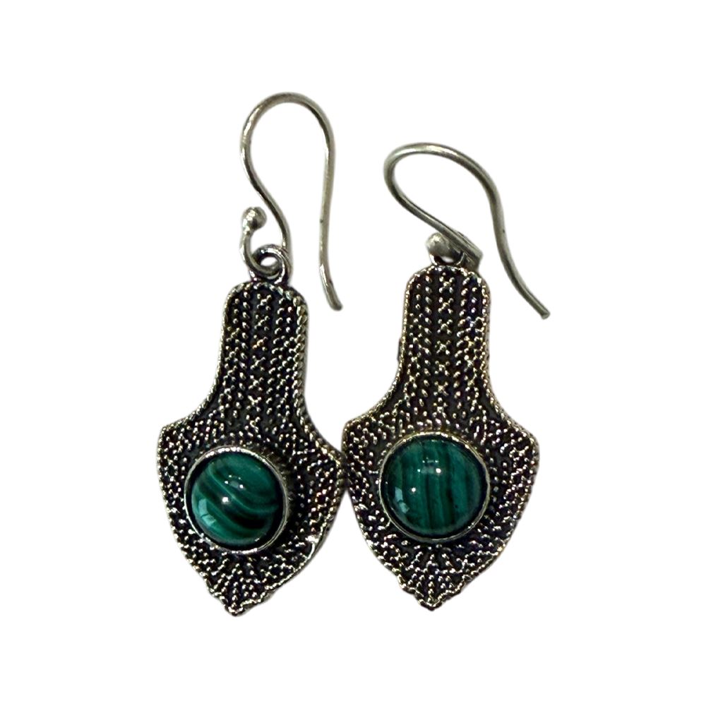 Silver-Plated Hanging Earwire Earrings (#07), 3x1.5cm