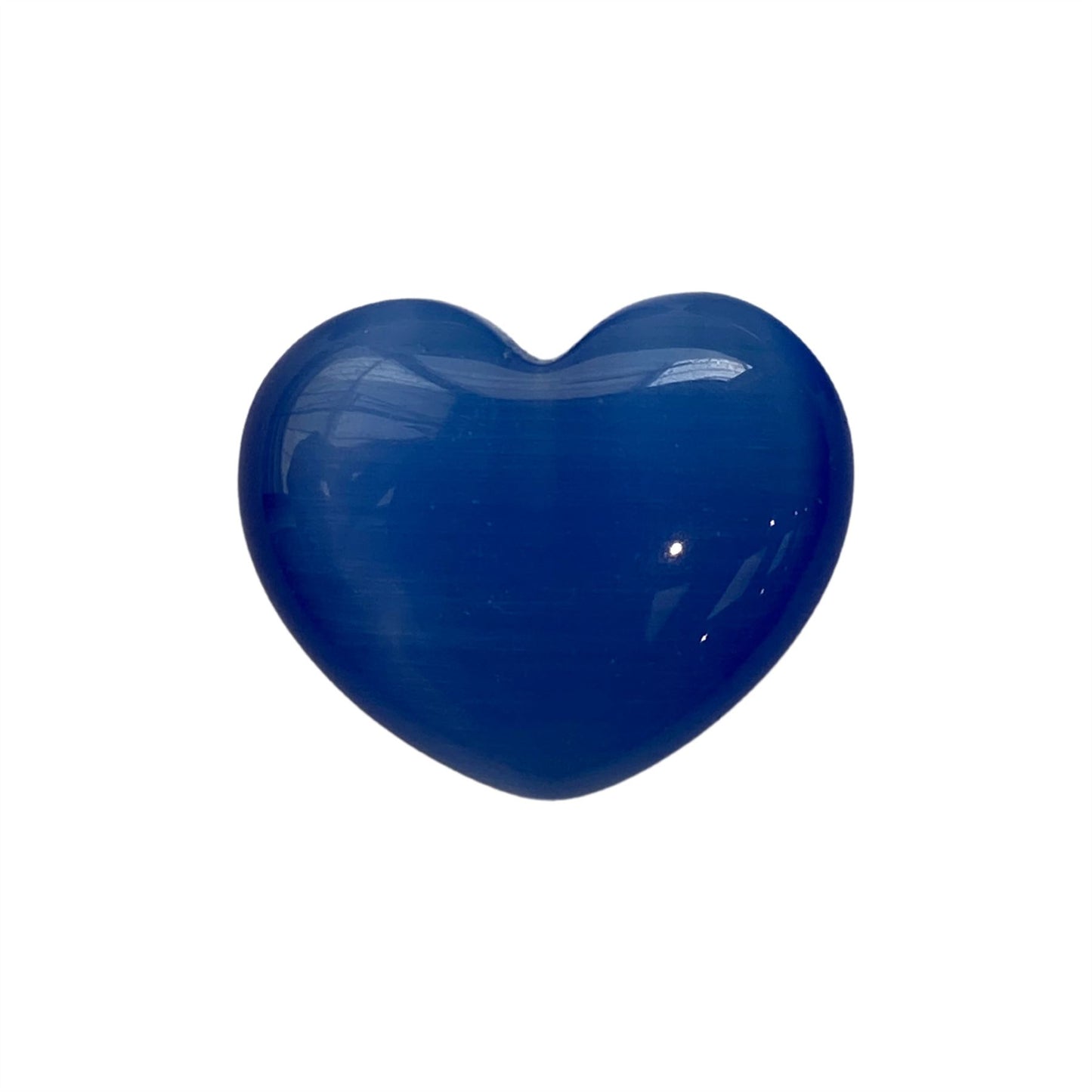 Cat’s Eye Glass Heart, 3x2.5x1cm