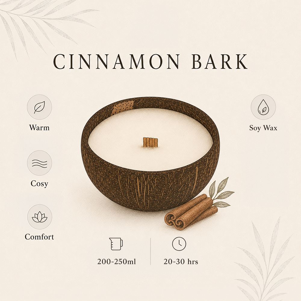 Coconut Shell Candle with Essential Oil