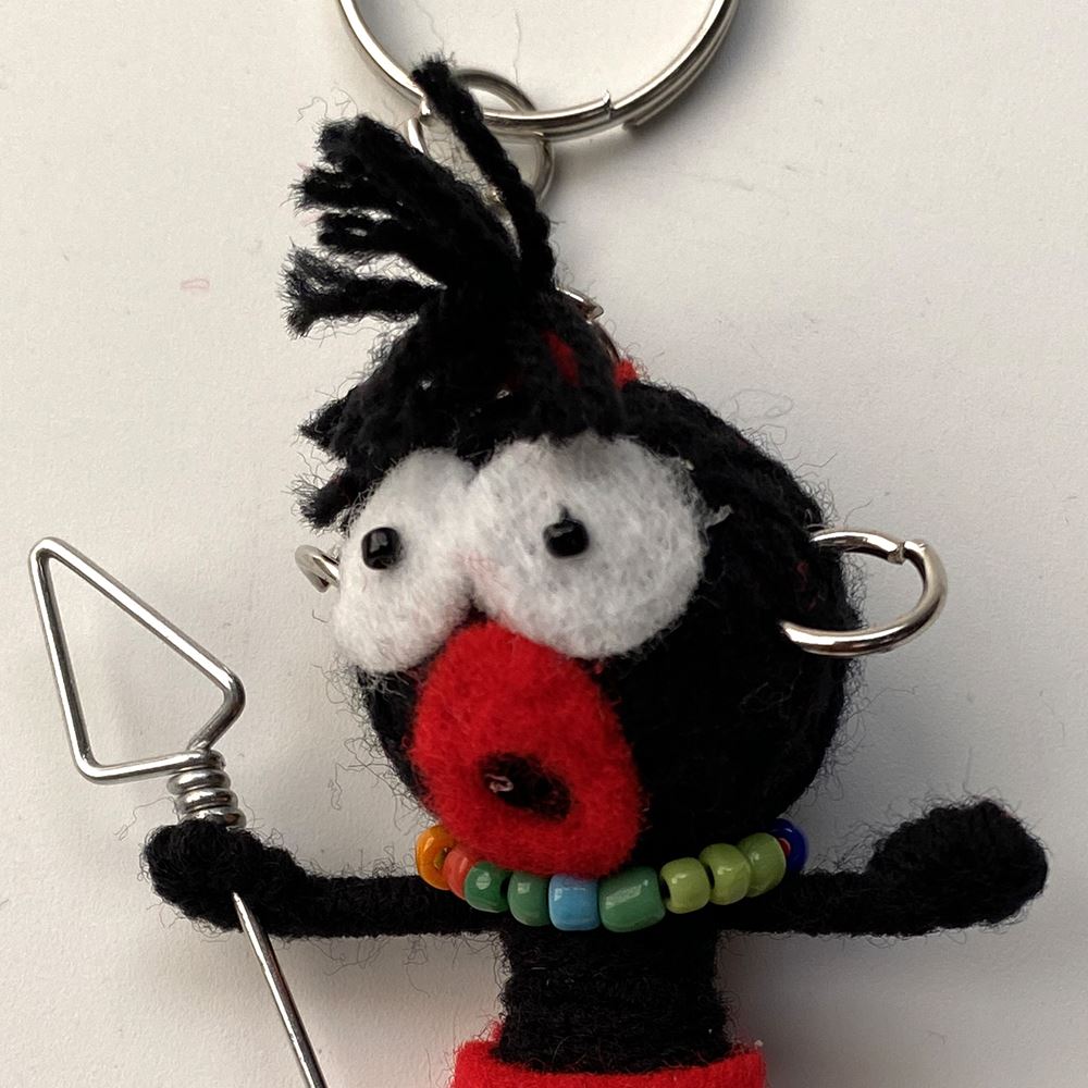 Voodoo String Doll Keychain, 7cm