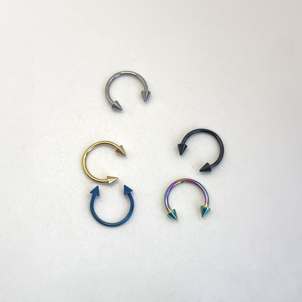 Horseshoe Nose Rings, Stainless Steel, Pack of 5