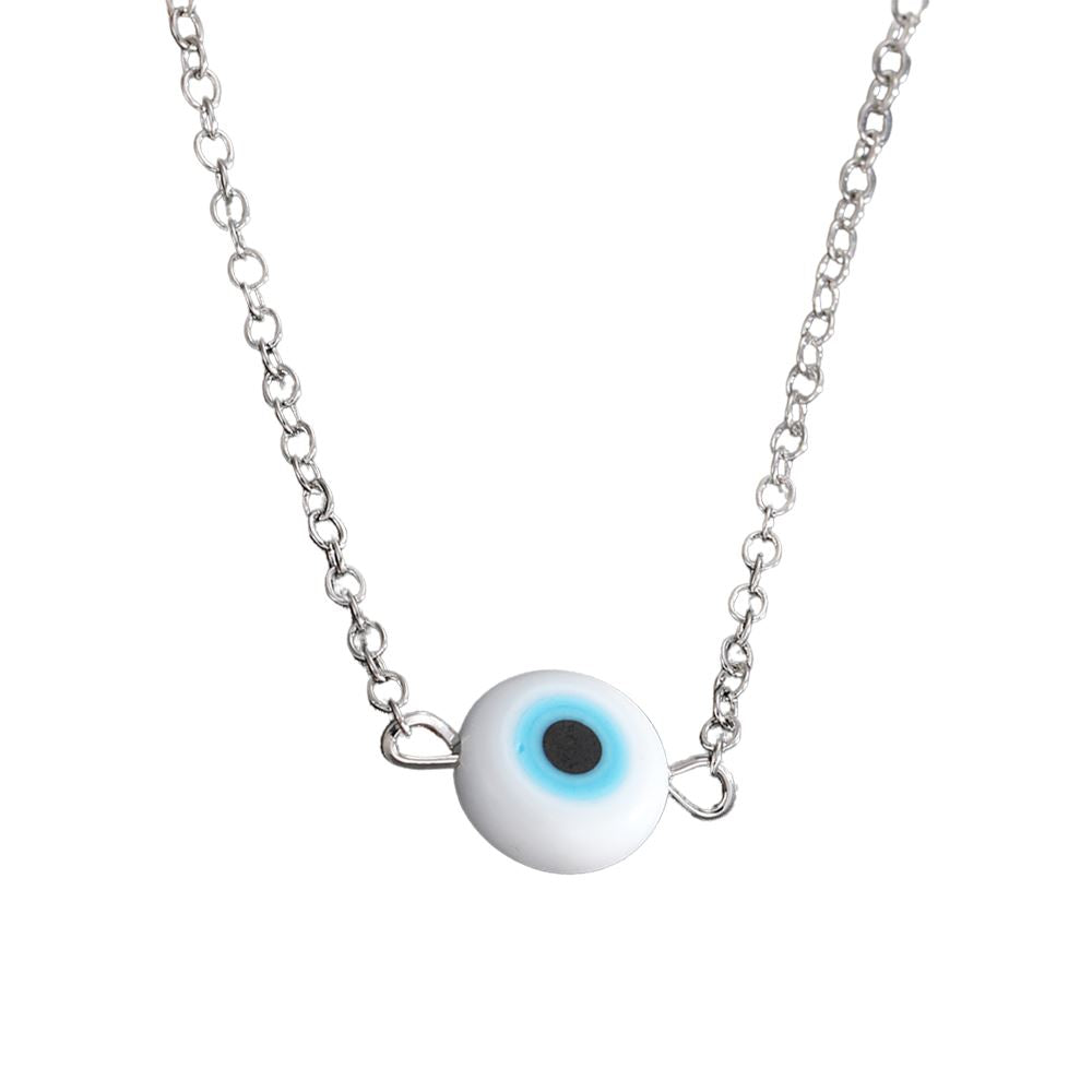 Evil Eye Tiny Pendant With Silver Chain