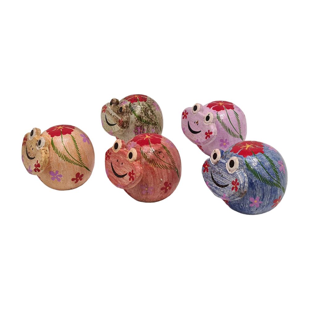 Big Frog Carving, Set of 5