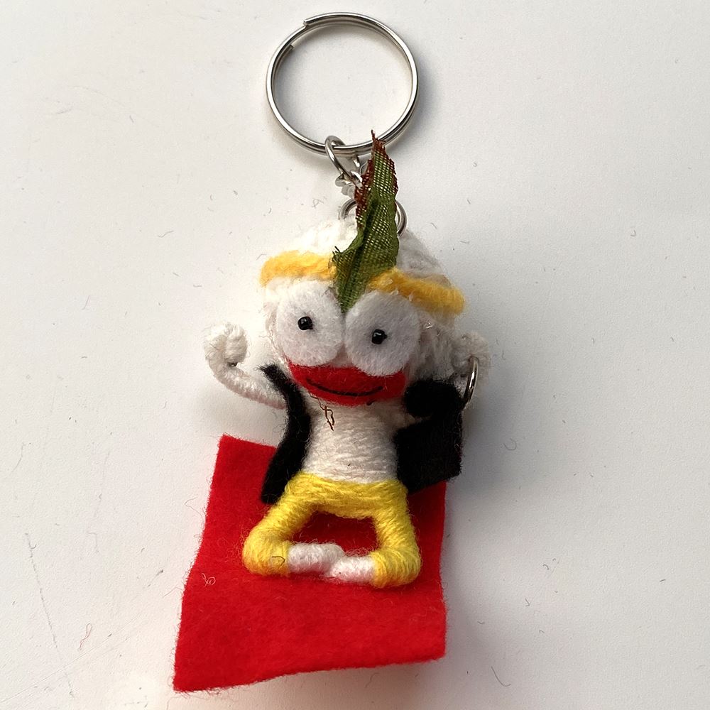 Voodoo String Doll Keychain, 7cm