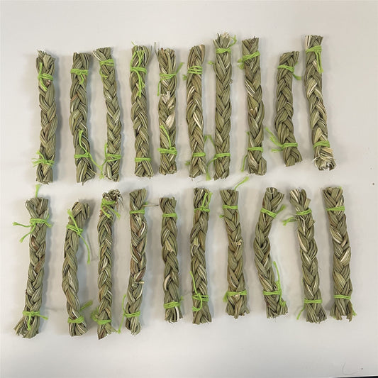 Smudge Stick, Braided Sweet Grass, 4", Pack of 20
