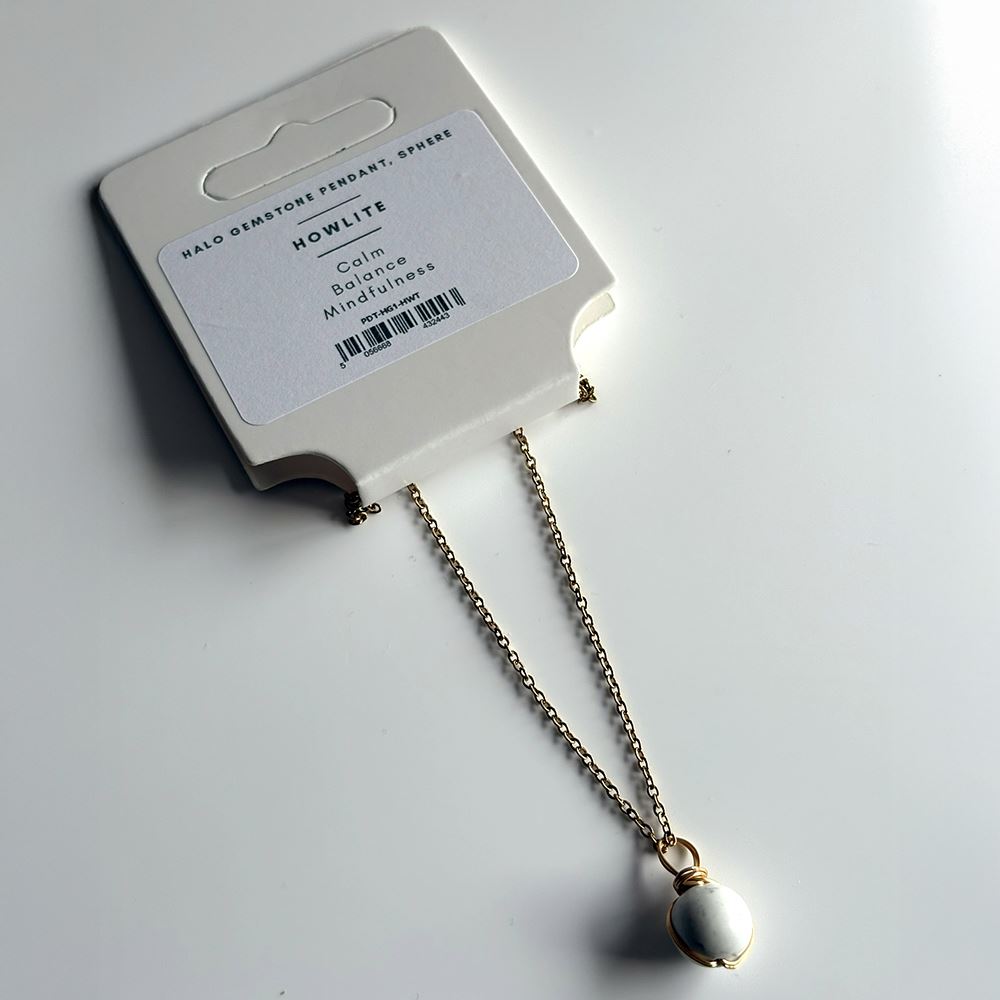 Halo Gemstone Pendant, Sphere