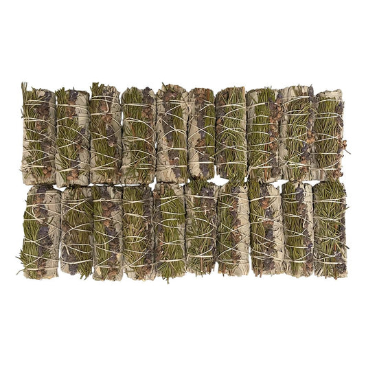 Smudge Stick, White Sage, Lavender and Rosemary 4", Pack of 20