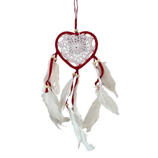 Heart Dream Catcher, 9cm, Red