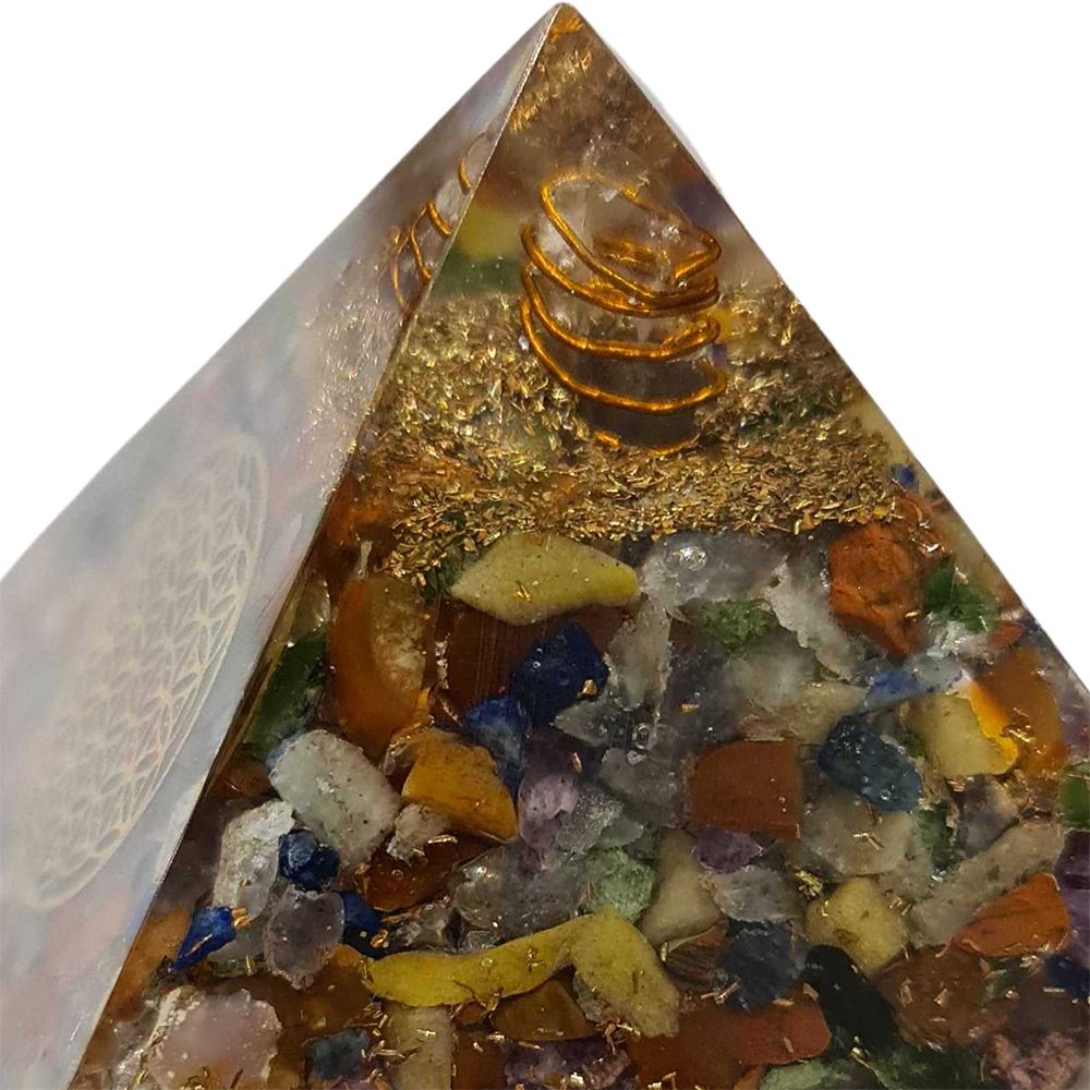 Orgone Reiki Healing Pyramid, 7.5cm