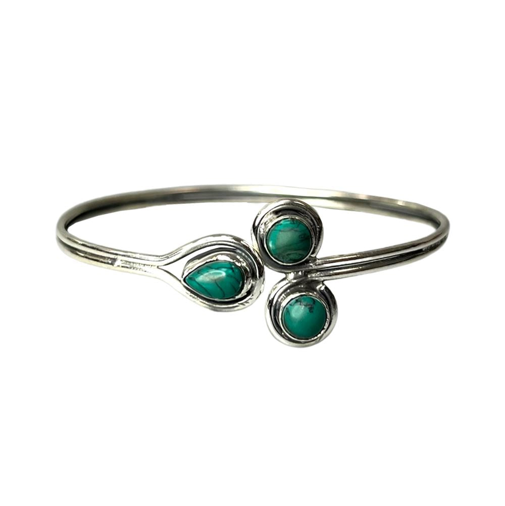 Silver Plated Adjustable Trinity Cuff Bangle