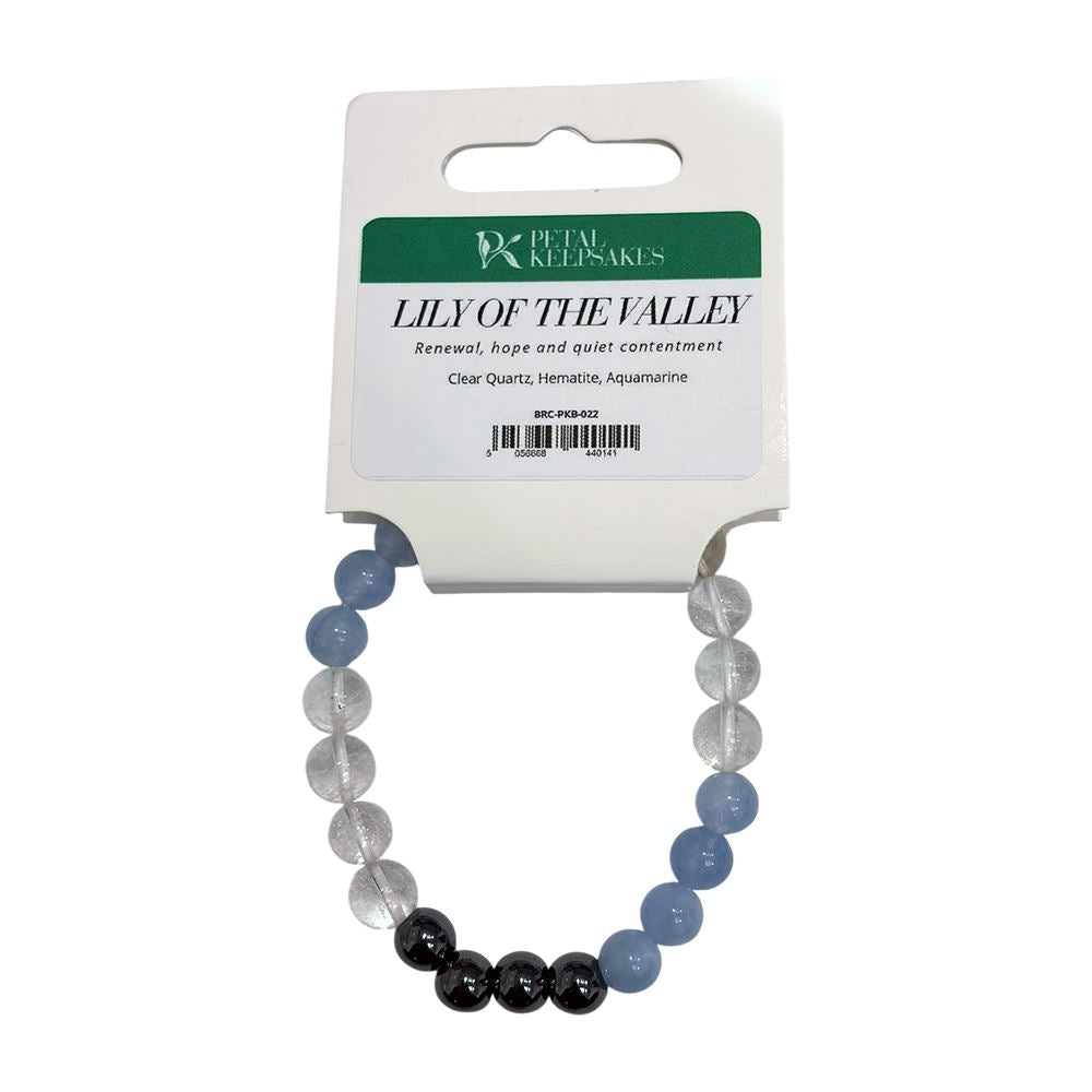 Petal Keepsakes Gemstone Bracelet, Lily of the Valley