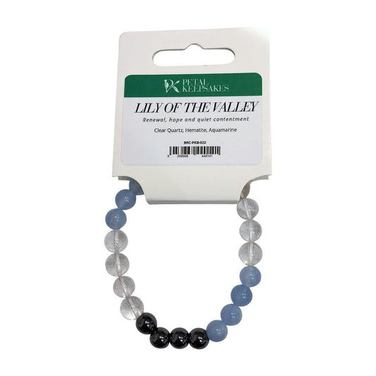 Petal Keepsakes Gemstone Bracelet, Lily of the Valley