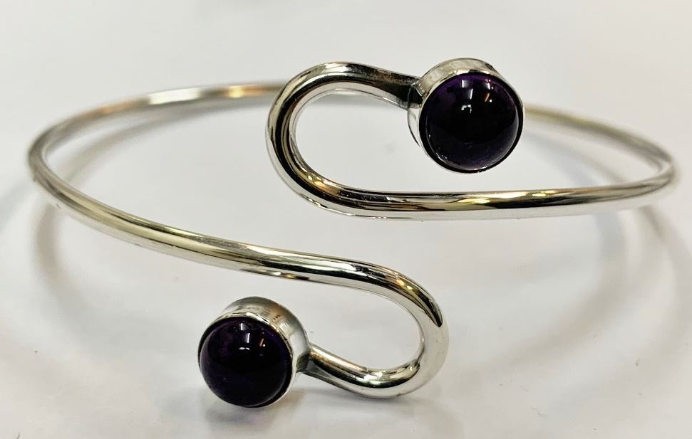 Silver Plated Adjustable Serpentine Cuff Bangle