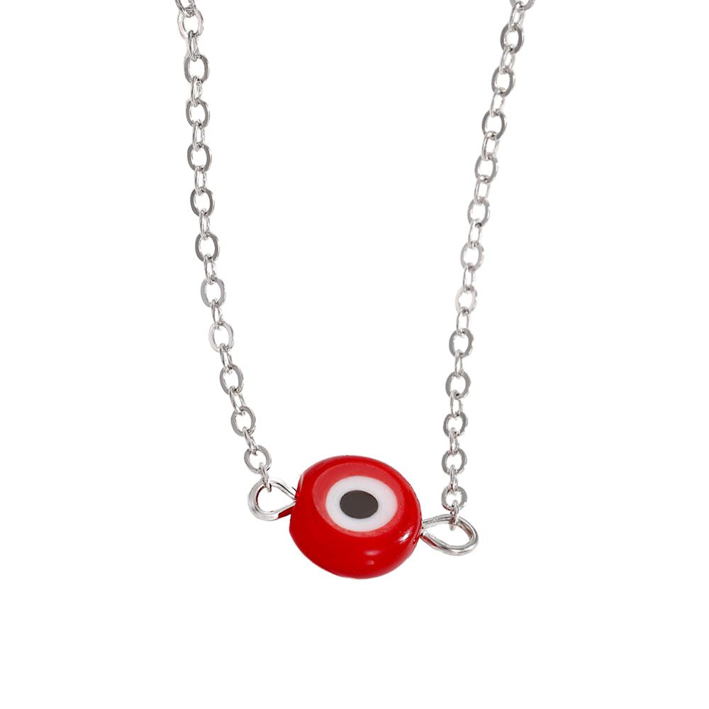 Evil Eye Tiny Pendant With Silver Chain
