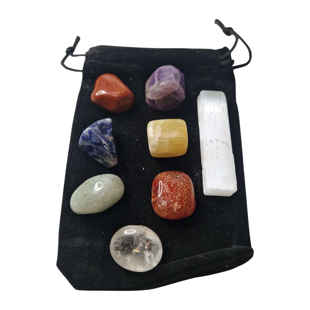 Tumbled Crystals & Selenite Set