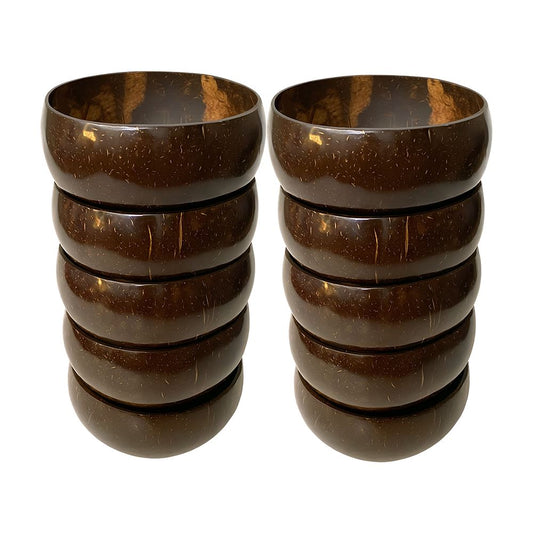 Coconut Bowl, Large, 13-15cm Diameter, Set of 10