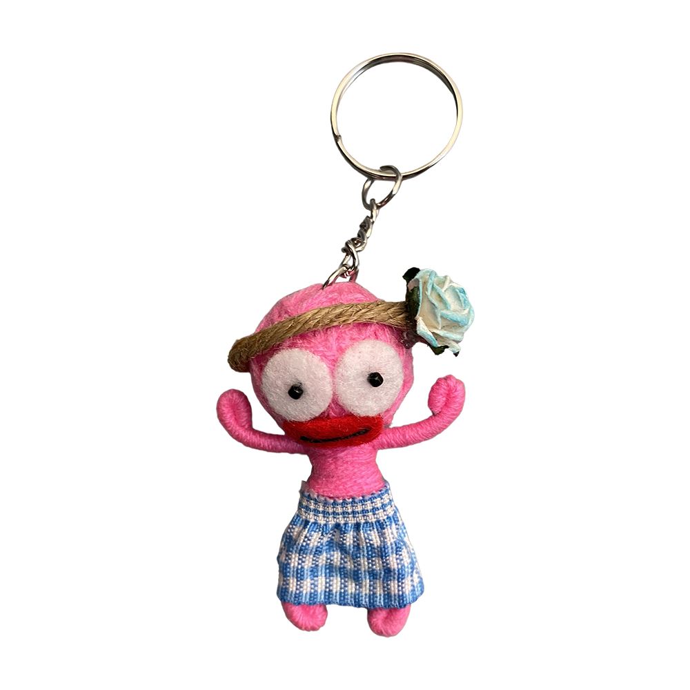 Voodoo String Doll Keychain, 7cm