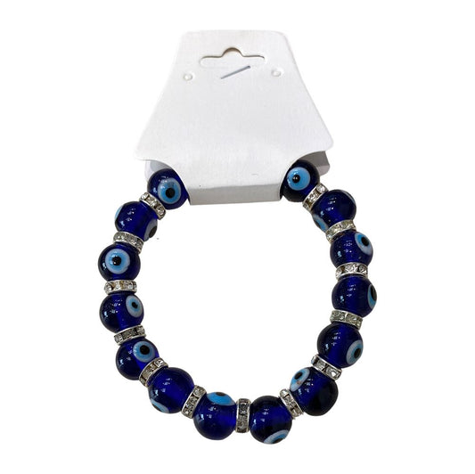 Evil Eye Bracelet, Glass, Blue